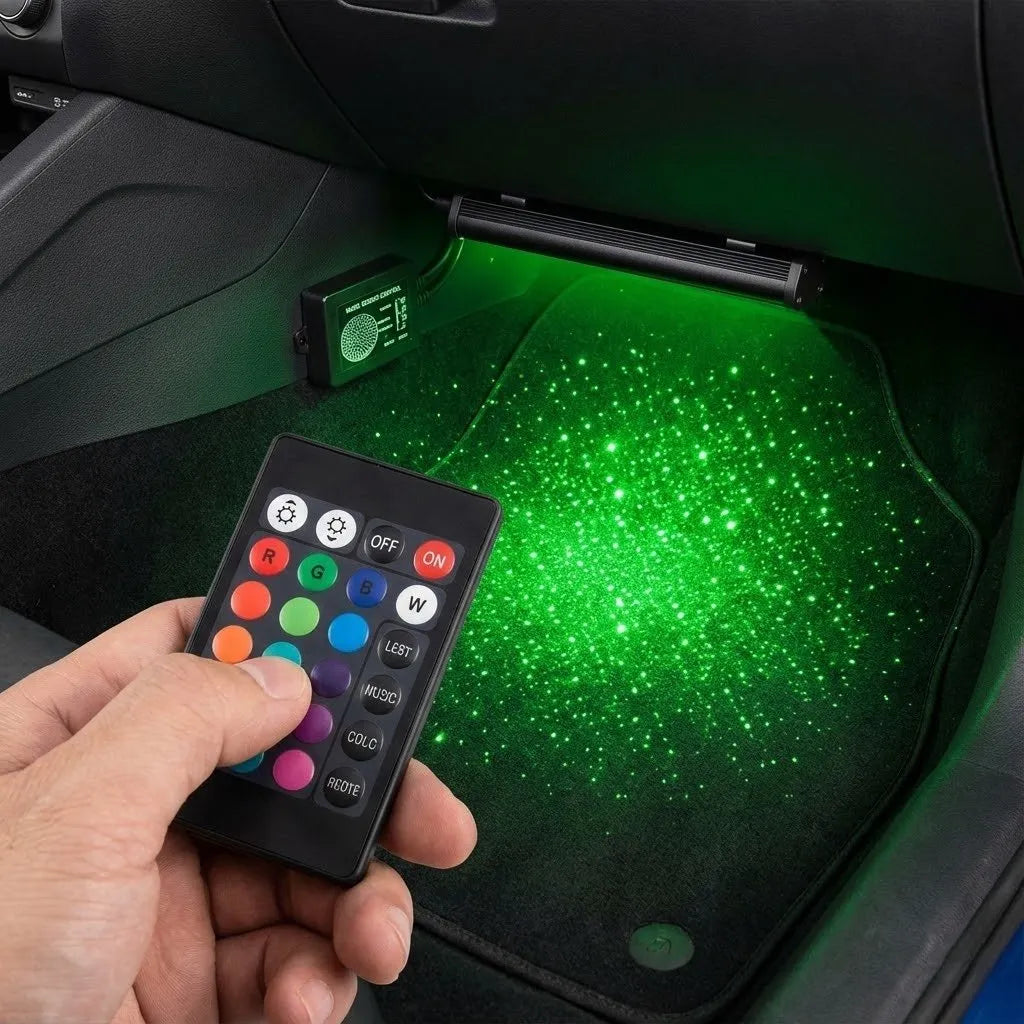 Lumini Ambientale Portabile 2 în 1 – 7 Culori RGB, Telecomandă și Încărcare USB
