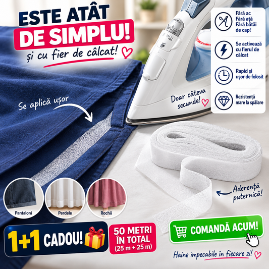 Bandă Textilă Albă - 1+1 🎁 GRATIS