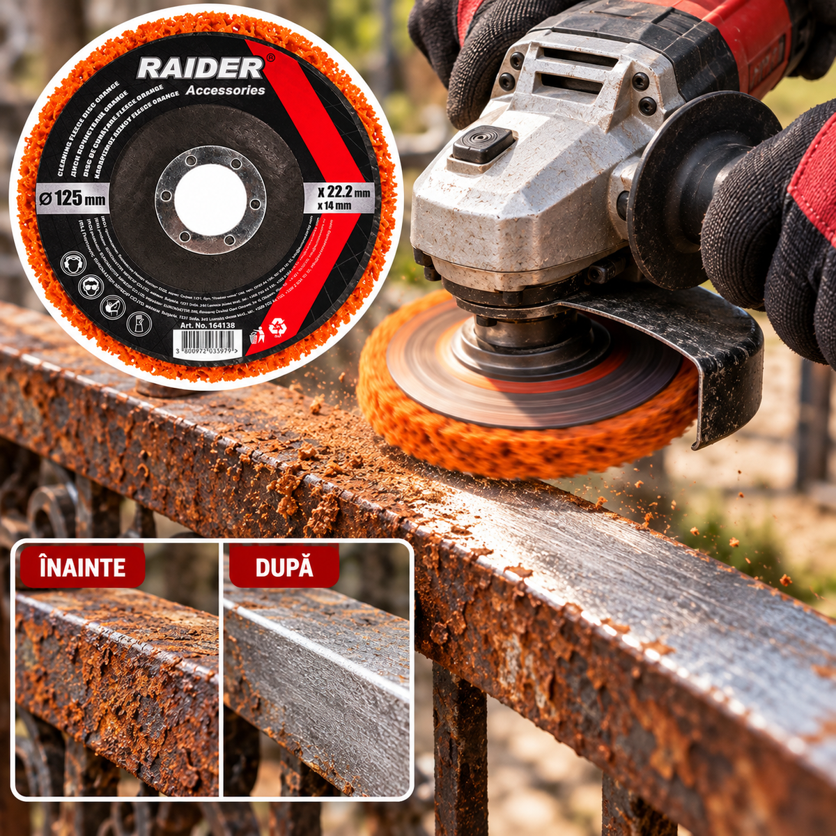 1+1 GRATIS: Disc profesional pentru curățarea vopselei, ruginii și depunerilor – 125 mm