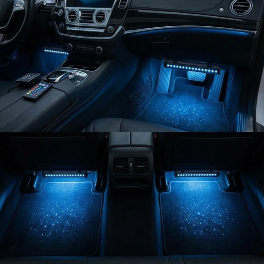 Lumini Ambientale Portabile 2 în 1 – 7 Culori RGB, Telecomandă și Încărcare USB