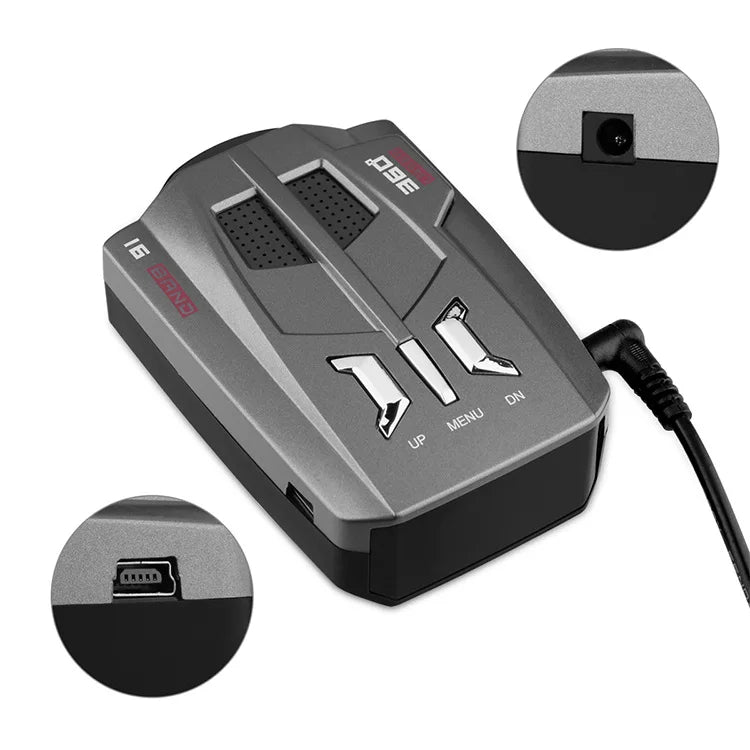 Detector Radar Auto Full Band cu Alerte Vocale și Ecran LED V9