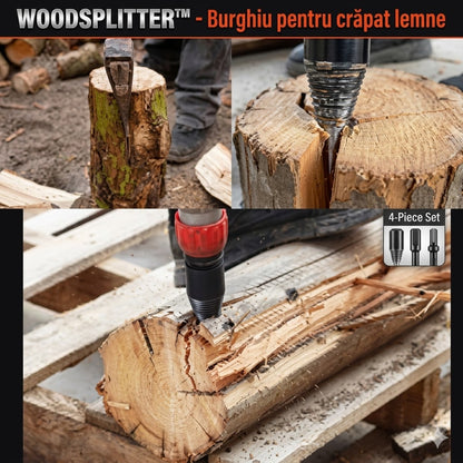Burghiu WOODSPLITTER™ pentru crăpat lemne 1+1 GRATUIT