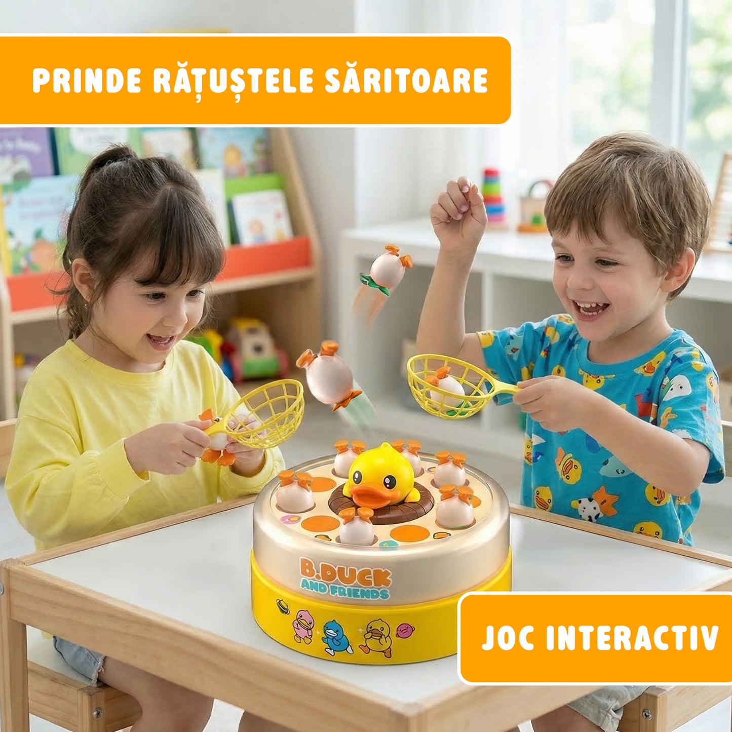 Joc Interactiv cu Rațe pentru Dezvoltarea Atenției și Reacției