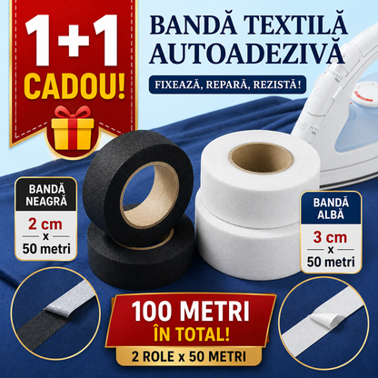 Bandă Textilă Autoadezivă 1 + 1 🎁