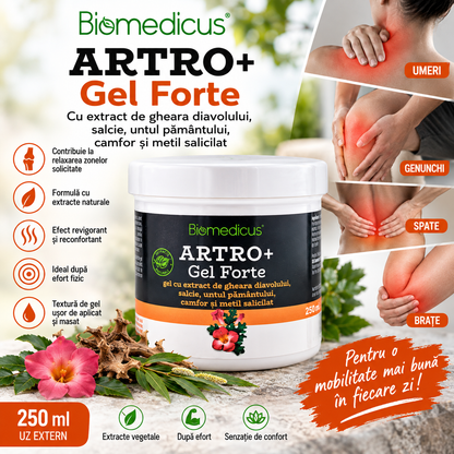Gel Biomedicus Artro+ Forte pentru Masaj Terapeutic – 250 ml