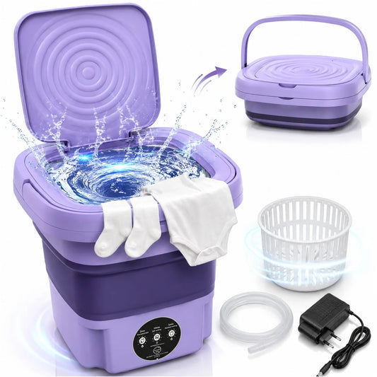 Mini Mașină de Spălat Electrică Pliabilă 11L, cu Centrifugare și Panou Tactil