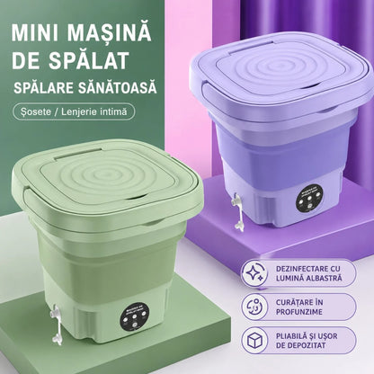 Mini Mașină de Spălat Electrică Pliabilă 11L, cu Centrifugare și Panou Tactil